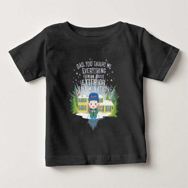 T-shirt Pour Bébé Vacances de Noël Éclairage extérieur (Devant)