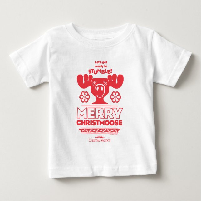 T-shirt Pour Bébé Vacances de Noël | Joyeux Christmoose (Devant)