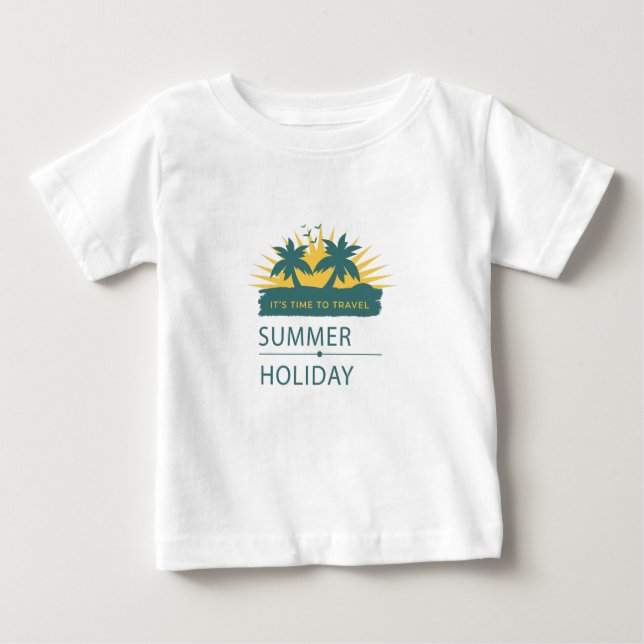 T-shirt Pour Bébé Vacances d'été Paysage (Devant)