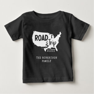 T-shirt Pour Bébé Vacances personnalisées   Family Road Trip USA Car