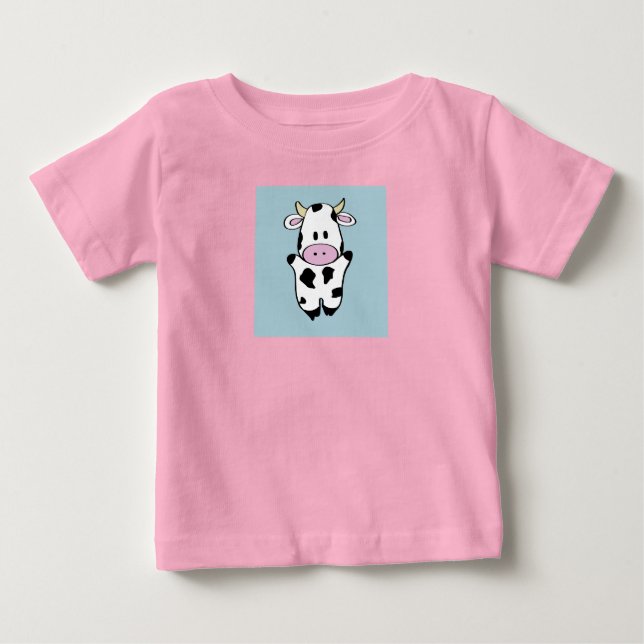 T-shirt Pour Bébé Vache (Devant)