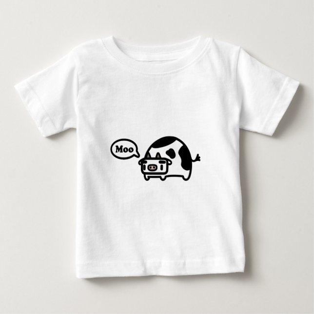 T-shirt Pour Bébé Vache à Mooing (Devant)