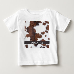 T-shirt Pour Bébé Vache Brown bébé