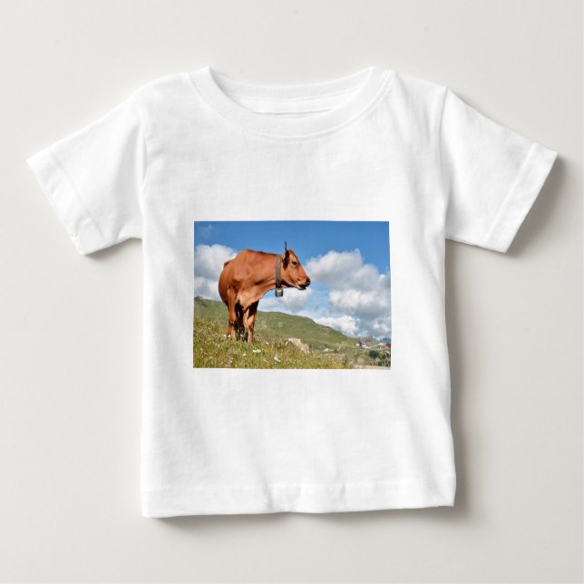 T-shirt Pour Bébé Vache de Tarine dans les Alpes françaises (Devant)