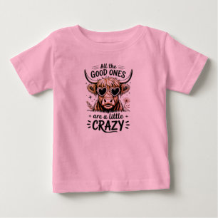 T-shirt Pour Bébé Vache drôle vibes complètement folles