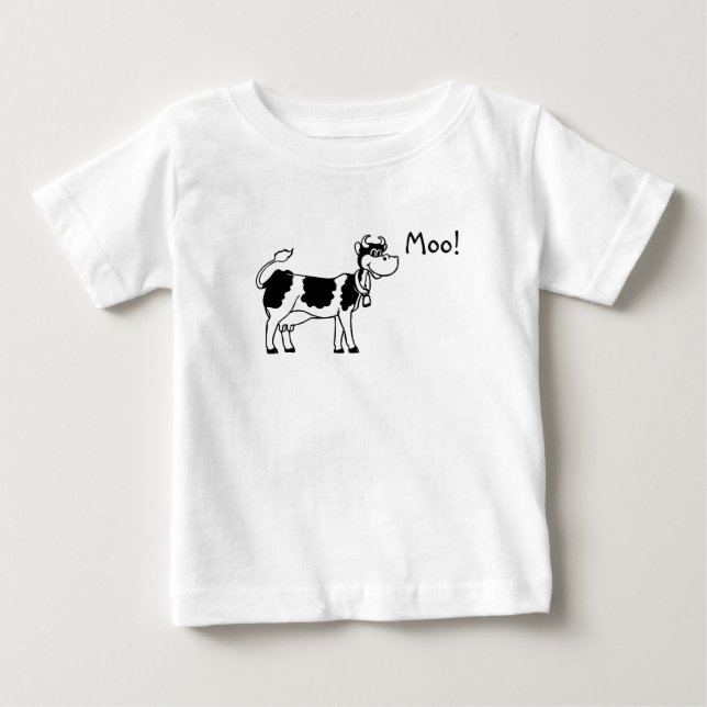 T-shirt Pour Bébé Vache, MOO ! (Devant)
