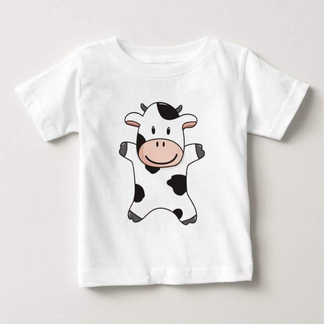 T-shirt Pour Bébé Vache mûre (Devant)