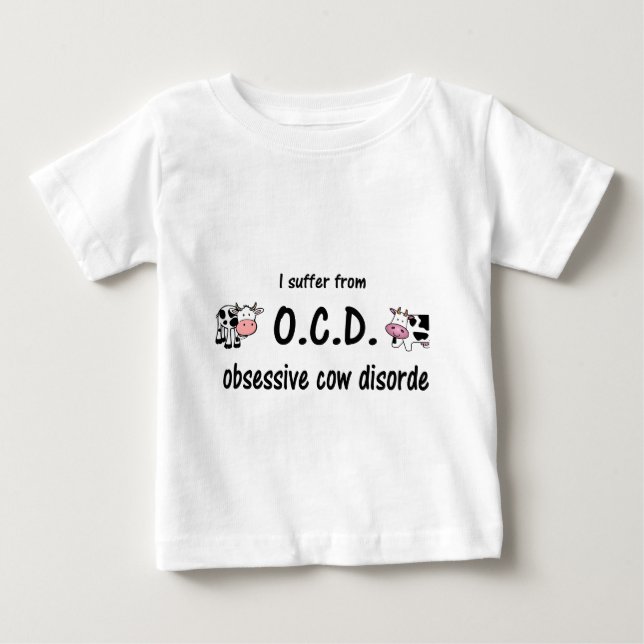 T-shirt Pour Bébé Vache OCD (Devant)