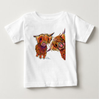 T-shirt Pour Bébé Vaches écossaises Highland ‘ LoLLY & PoP ‘