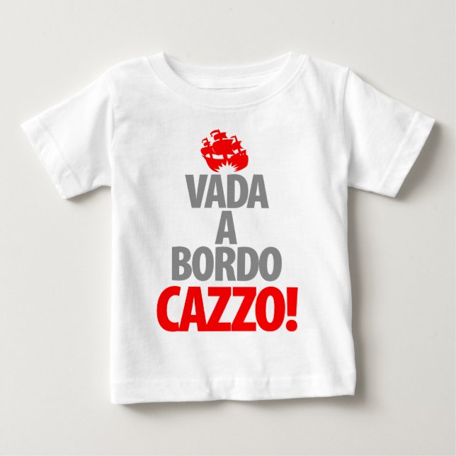 T-shirt Pour Bébé Vada un Bordo CAZZA (Devant)