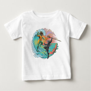 T-shirt Pour Bébé Vague marémotrice Aquaman & Black Manta