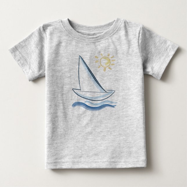 T-shirt Pour Bébé Vagues (Devant)