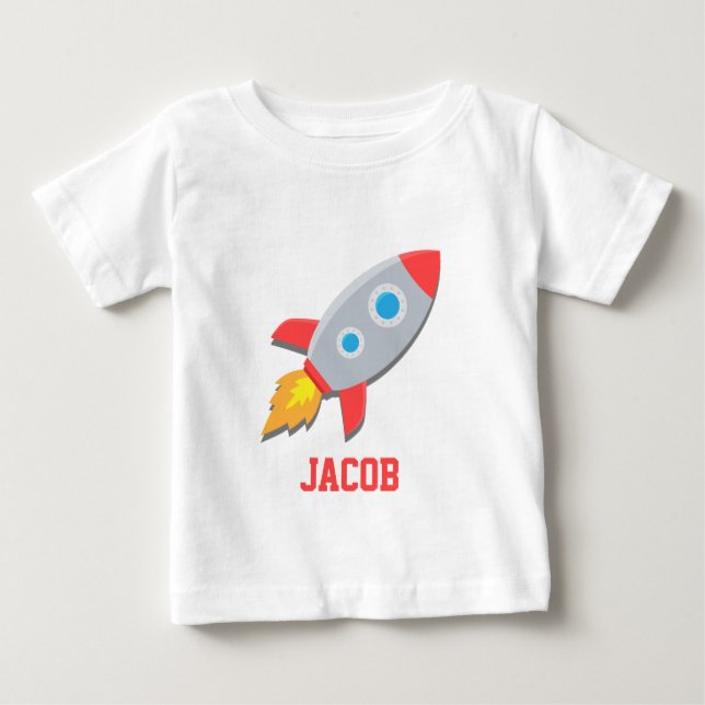 T-shirt Pour Bébé Vaisseau Spatial, Espace, Pour Bébés Garçons (Devant)