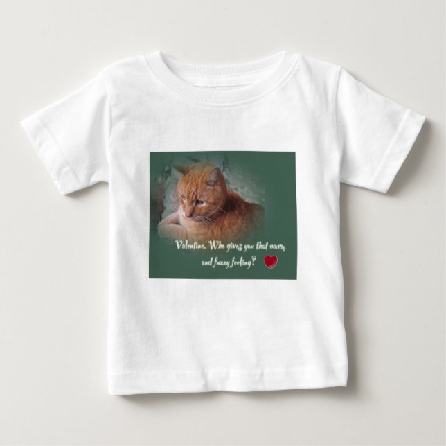 T-shirt Pour Bébé Valentine du chat (Devant)