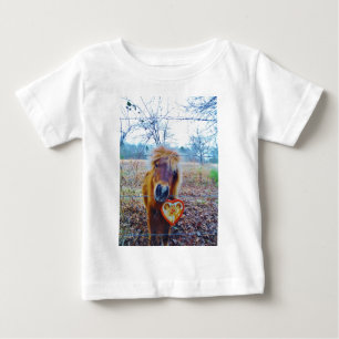 T-shirt Pour Bébé Valentine Heart Horse