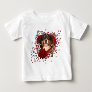 T-shirt Pour Bébé Valentines - clé à mon coeur - chien de montagne