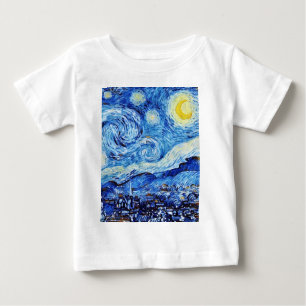 T-shirt Pour Bébé Van Gogh - La Nuit étoilée - Blancs Noël