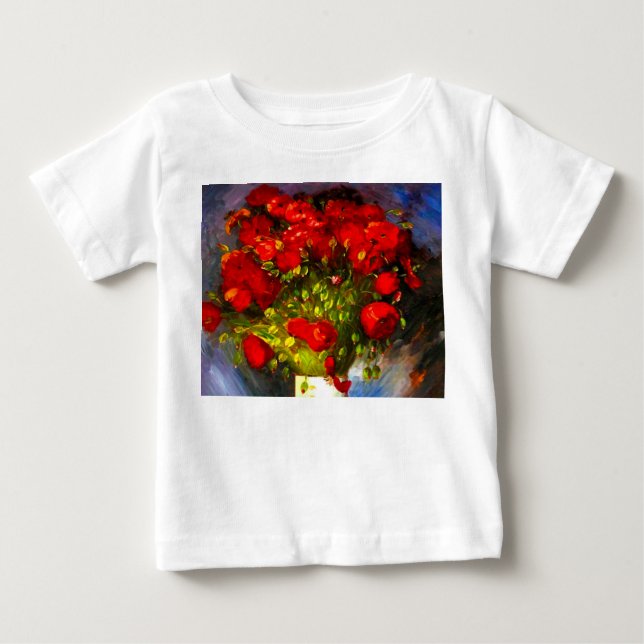 T-shirt Pour Bébé Van Gogh Red Poppies (Devant)