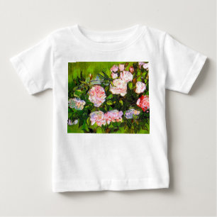 T-shirt Pour Bébé Van Gogh Vie morte avec des roses roses roses