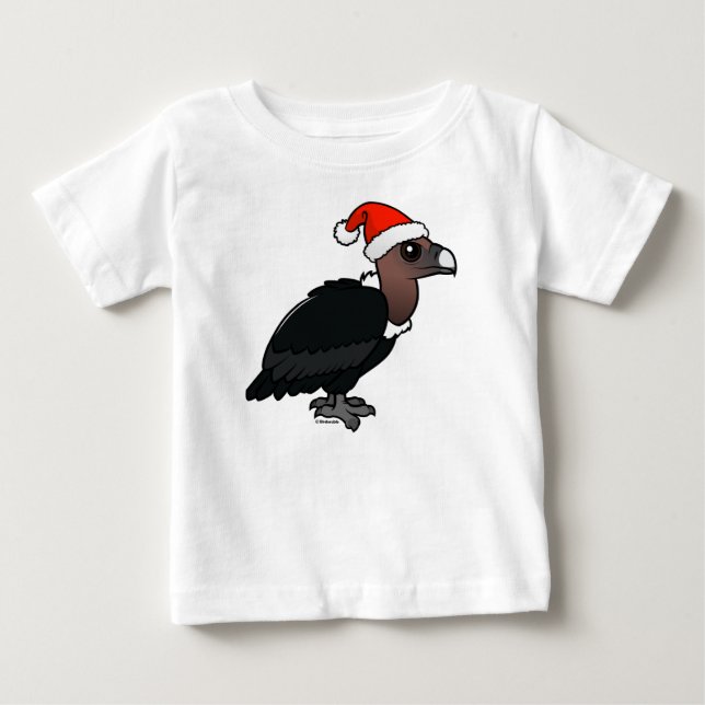T-shirt Pour Bébé Vautour blanc Père Noël (Devant)