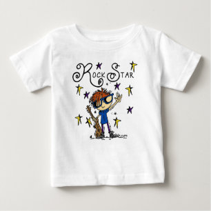 T-shirt Pour Bébé Vedette du rock rousse de garçon