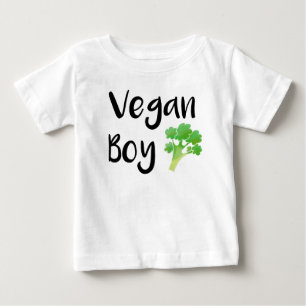 T-shirt Pour Bébé "Vegan Boy" brocoli chemise bébé