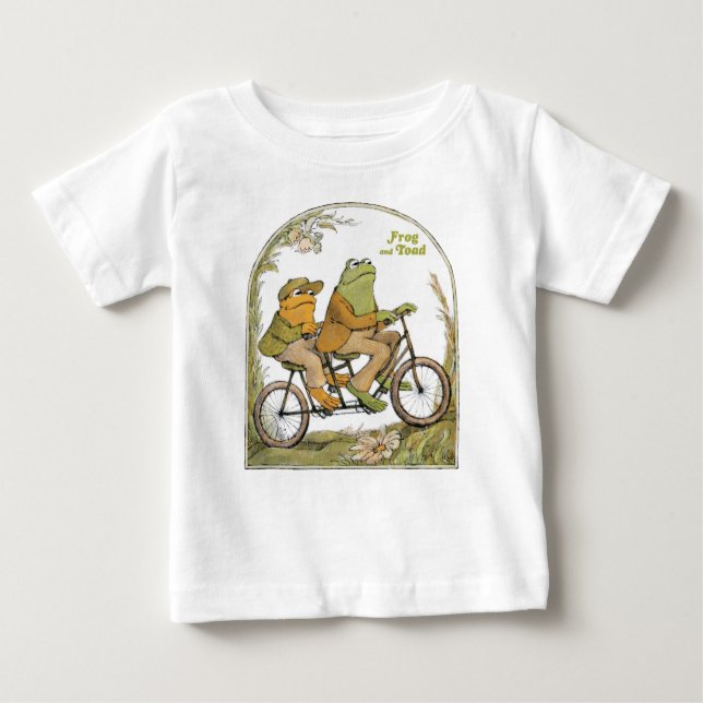 T-shirt Pour Bébé Vélo de grenouille et crapaud construit pour deux (Devant)