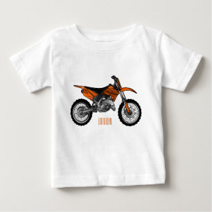 T-shirt Pour Bébé Vélo droit hors route moto / motocross dessin anim