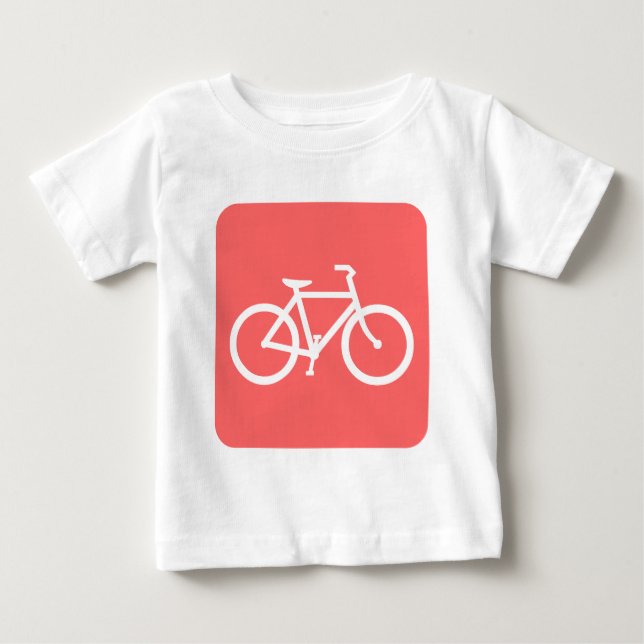 T-shirt Pour Bébé Vélo - Pink Tropical (Devant)