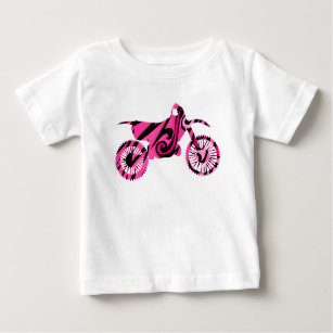 T-shirt Pour Bébé Vélo rose psychédélique de saleté