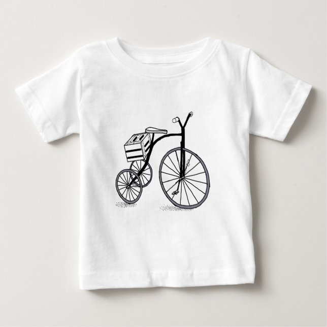 T-shirt Pour Bébé Vélo sur 3 roues (Devant)