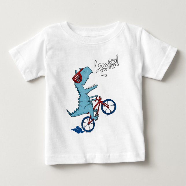 T-shirt Pour Bébé Vélo T-Rex Roar (Devant)