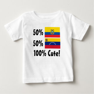 T-shirt Pour Bébé Vénézuélien de 50% 50% Ecudorian 100% mignon