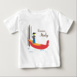 T-shirt Pour Bébé Venise Italie<br><div class="desc">T-shirts,  vêtements,  cadeaux et produits de Venise Italie avec photo d'une gondole dans l'eau.</div>