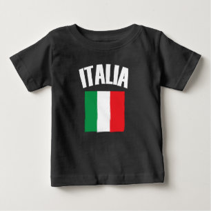 T-shirt Pour Bébé Ventilateur de football italien Italie