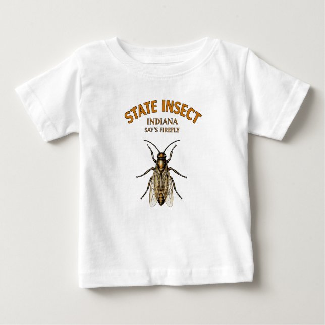 T-shirt Pour Bébé Ver de feu de l'Indiana (Devant)