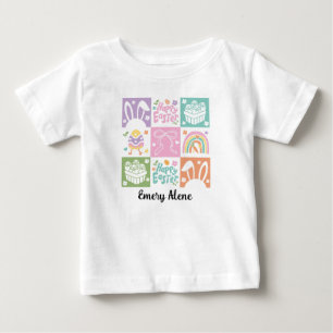 T-shirt Pour Bébé Vérification de nom personnalisée Pâques Pastel à 