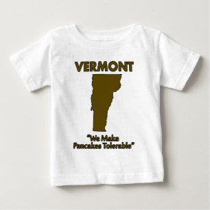T-shirt Pour Bébé Vermont - Nous rendons les crêpes tolérables