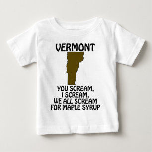 T-shirt Pour Bébé Vermont - Vous hurlez, je hurle pour le sirop d'ér