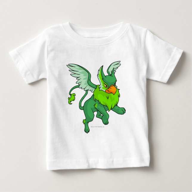 T-shirt Pour Bébé Vert d'aire (Devant)