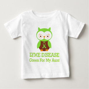 T-shirt Pour Bébé Vert de la maladie de Lyme pour ma tante