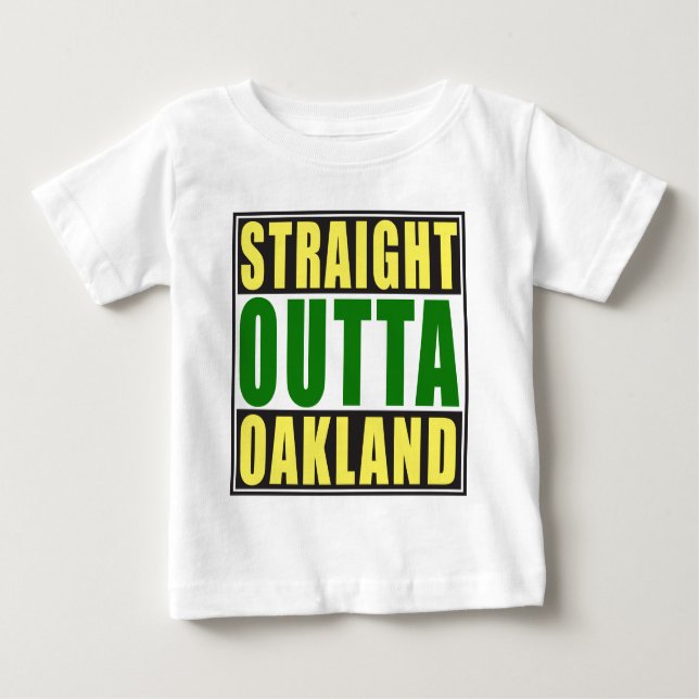 T-shirt Pour Bébé Vert droit d'Outta Oakland (Devant)
