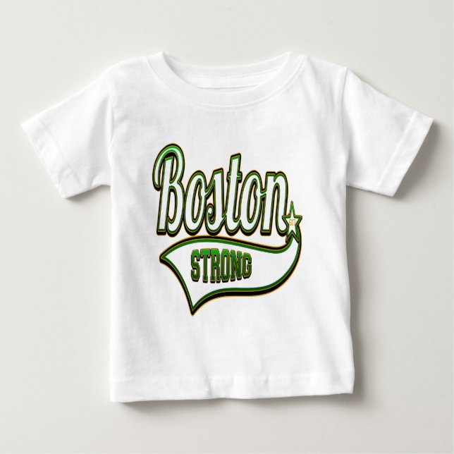 T-shirt Pour Bébé VERT irlandais fort de Boston (Devant)