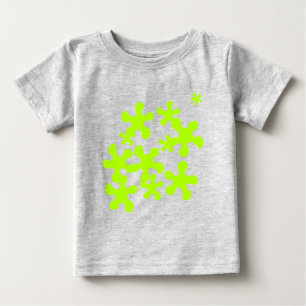 T-shirt Pour Bébé vert mince gris amusant mignon