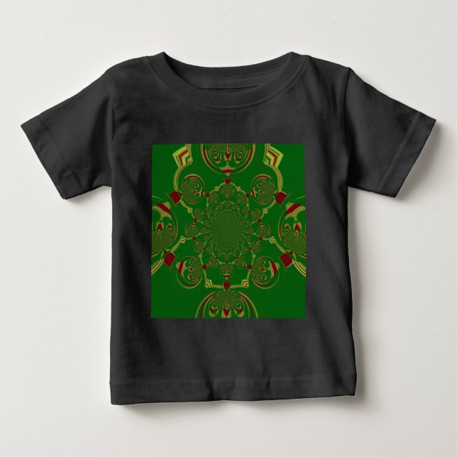 T-shirt Pour Bébé Vert vintage (Devant)