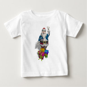T-shirt Pour Bébé Veste drapeau du Père Noël US