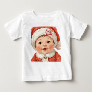 T-shirt Pour Bébé Vêtement de bébé Petit Aide du Père Noël Noël mi