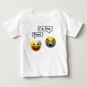 T-shirt Pour Bébé Vêtements bébé Émoticône Mignon Visage