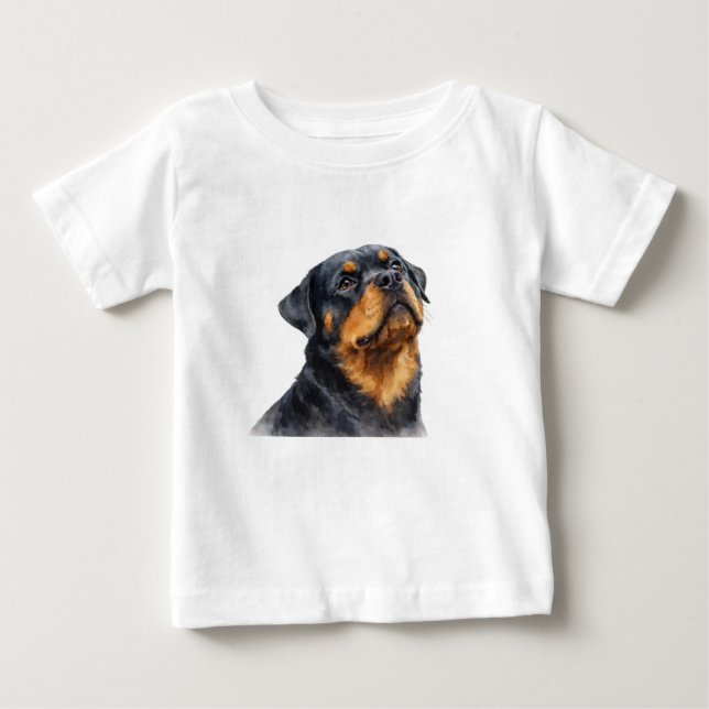 T-shirt Pour Bébé Vêtements bébé tee Rottweiler (Devant)