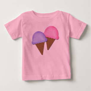 T-shirt Pour Bébé Vêtements Girly d'enfant en bas âge de cornets de